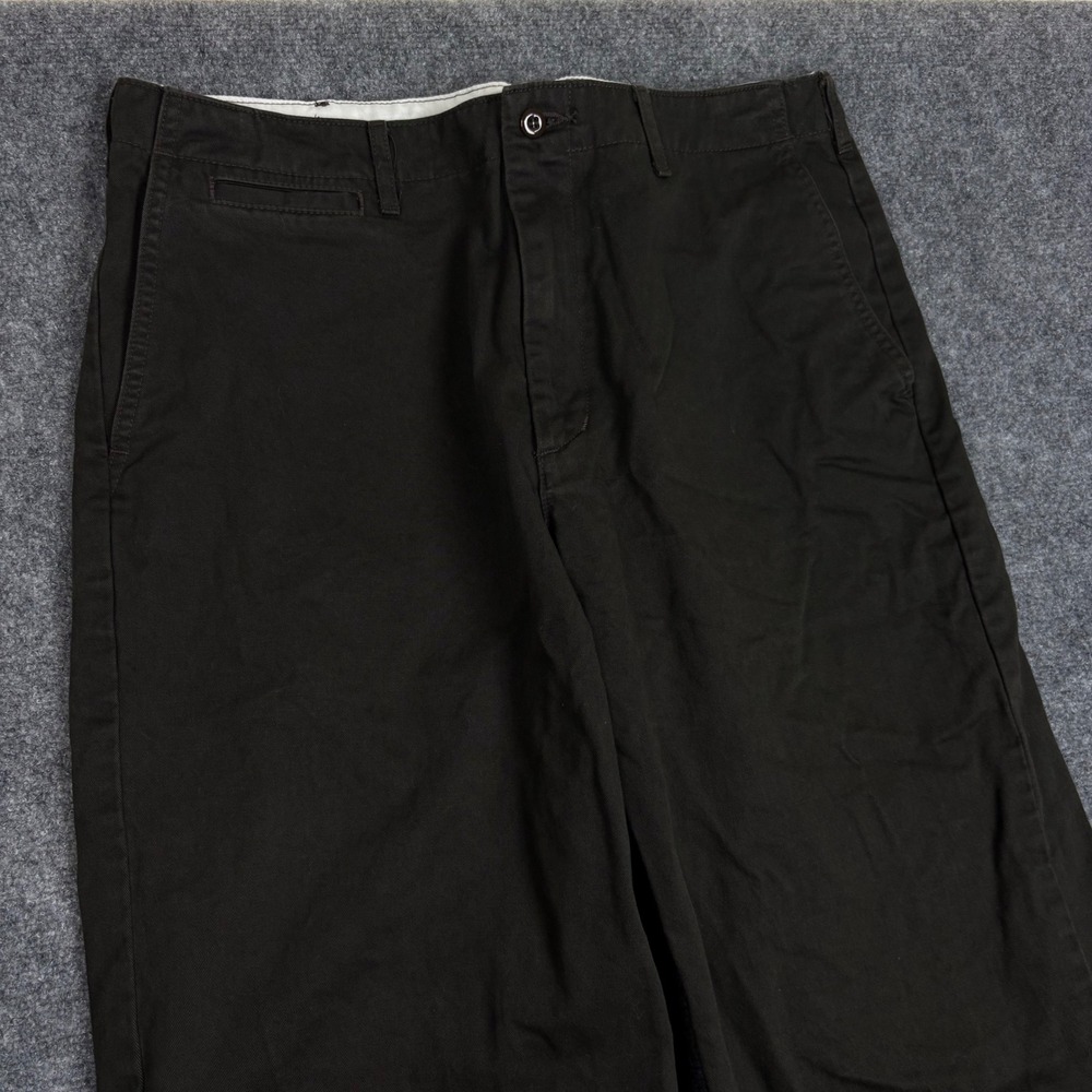 Edwin GEV040 Mens Chino Pants Black Cotton Straight Leg Trousers Size L 35x28